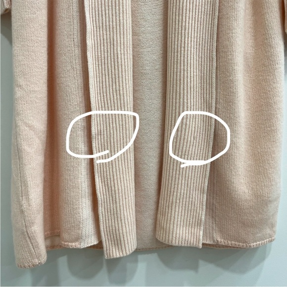 ALLBIRDS The Cardi Long Duster Cardigan 100% Merino Wool Aspen Peach Pink Small - Picture 12 of 12